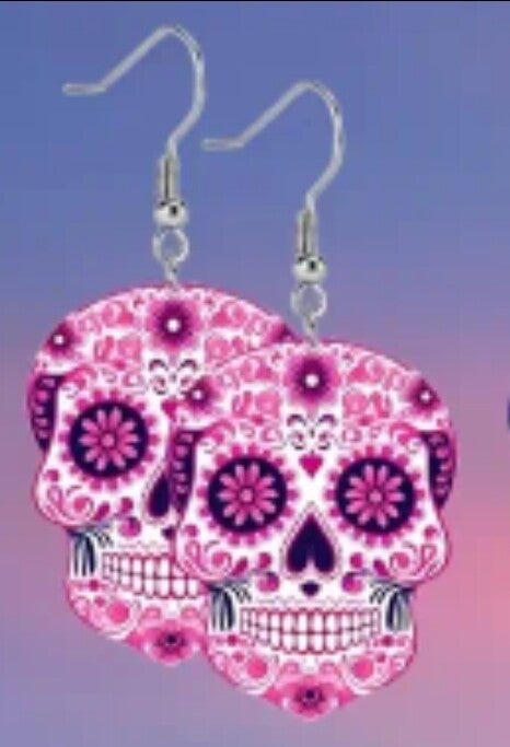 Boucles d'oreilles tête de mort