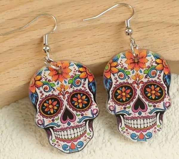 Boucles d'oreilles tête de mort