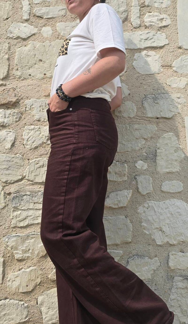 Pantalon Jeans Marron