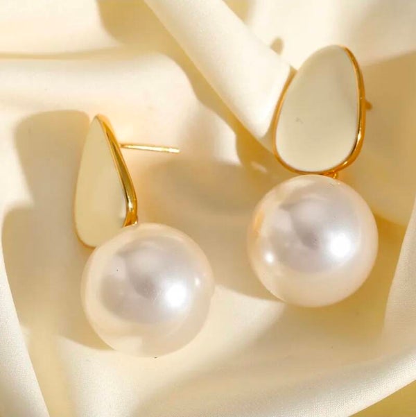 Boucles d'oreilles avec perle