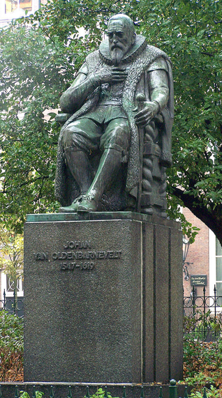 De raadpensionaris, volgens velen een van de grootste staatsmannen uit de vaderlandse geschiedenis, werd het slachtoffer van een politieke moord door aanhangers van prins Maurits van Oranje, de zoon van vader des vaderlands Willem van Oranje. Johan van Ol
