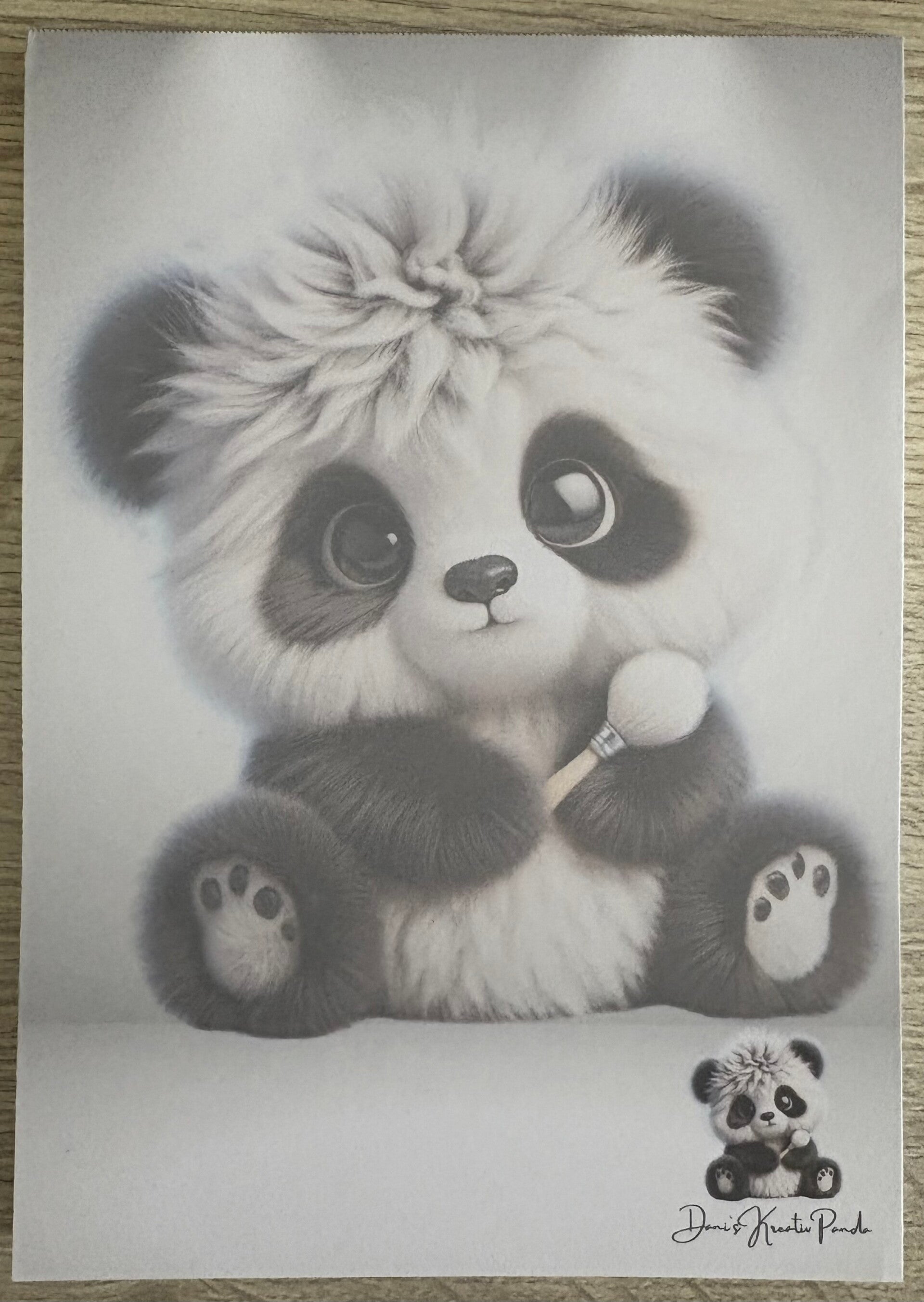 Notizblock A6 Pandabär