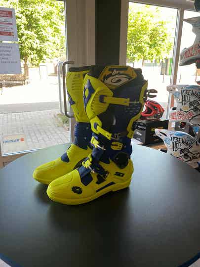 Sidi boots, TC222, blauw-fluo geel, maat 45