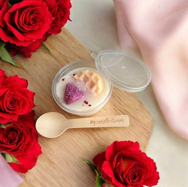 Fondant à la cuillère : Guimauve myrtille