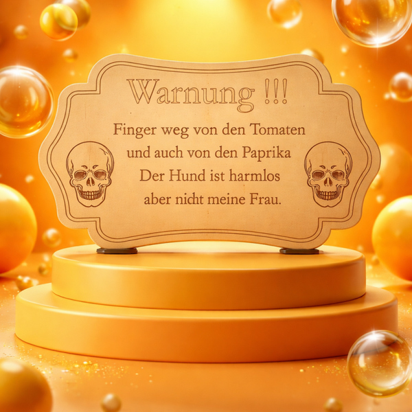 Lustige Schilder für Garten oder Terasse