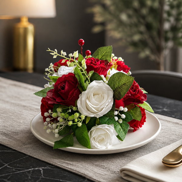 Tischgedeck Rosen