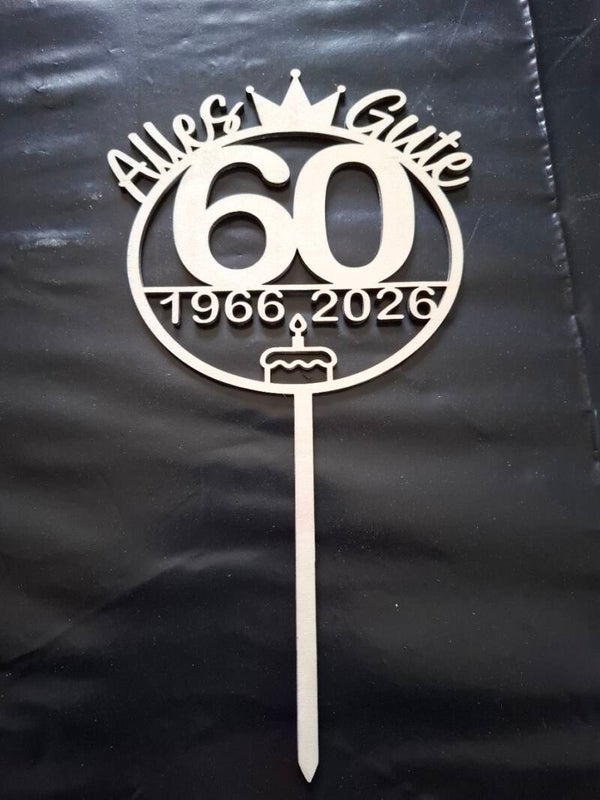 Schild 60. Geburtstag mit Jahr