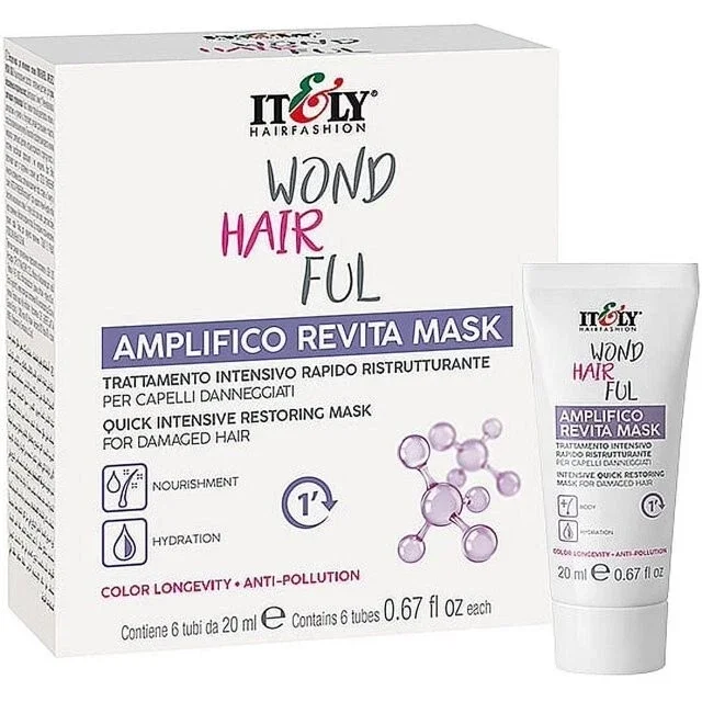 Itely Amplifico WondHairFul Revita 1min Mask Box 6 tubes 20ml each