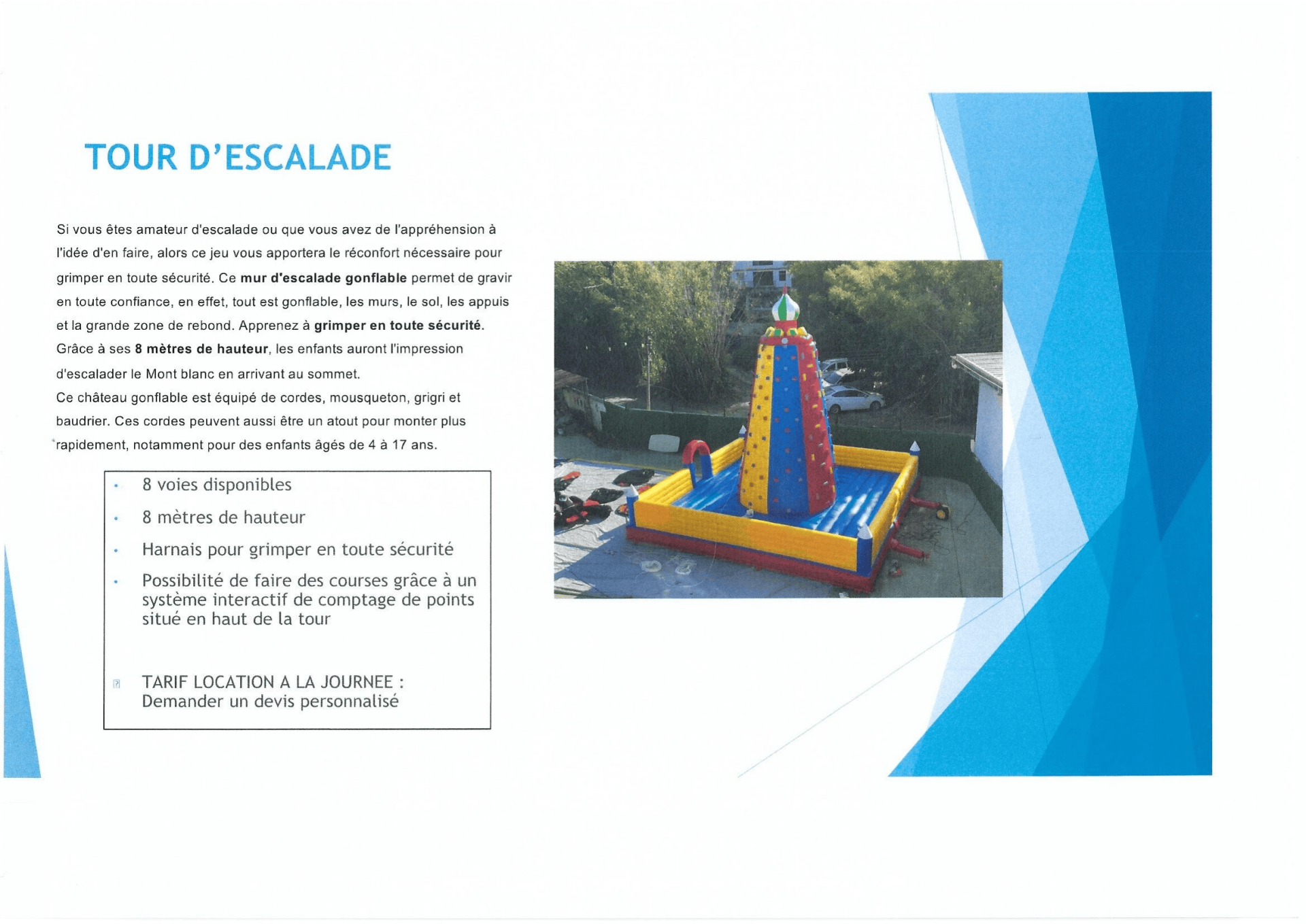 La tour d'escalade