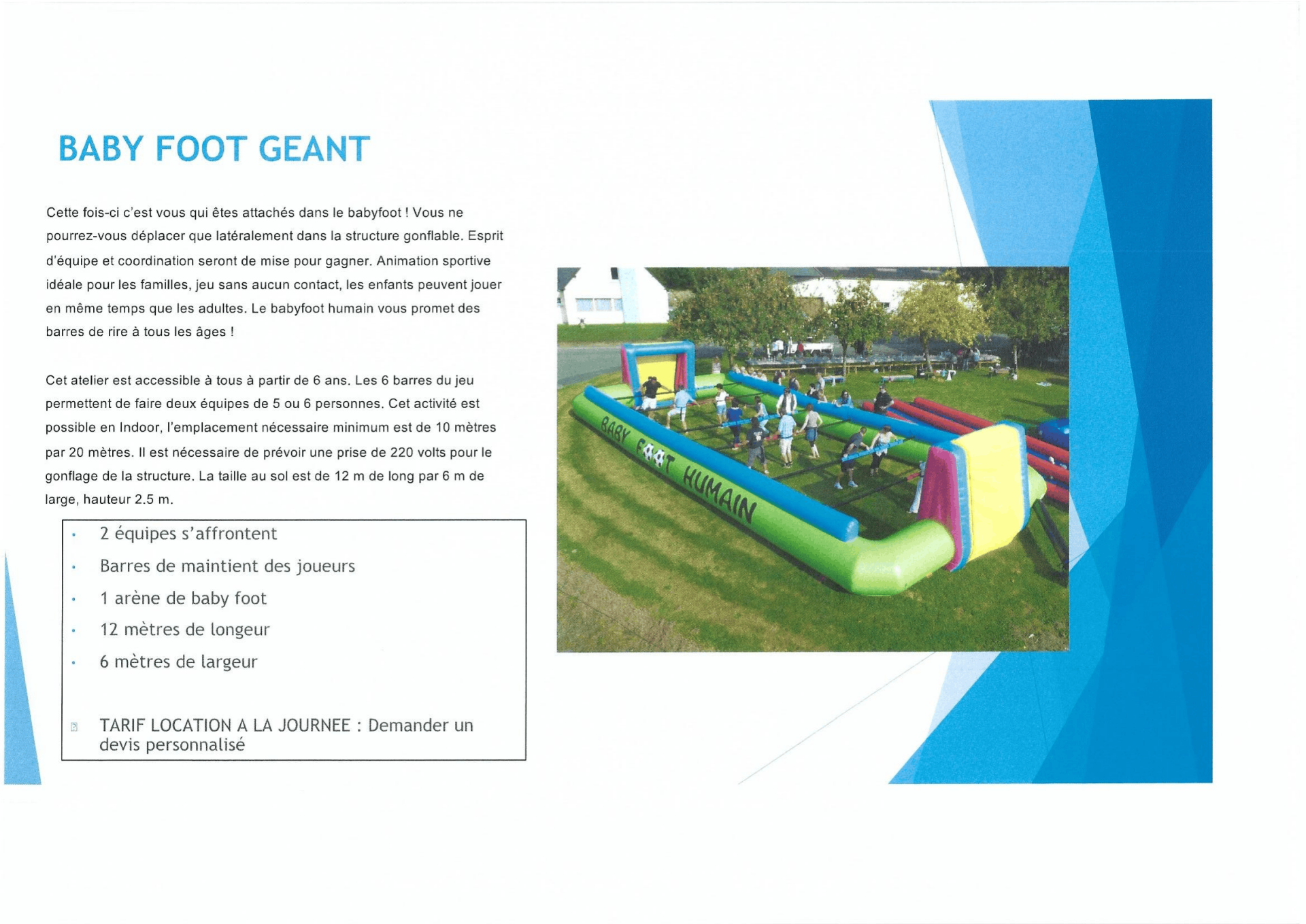 Baby foot geant