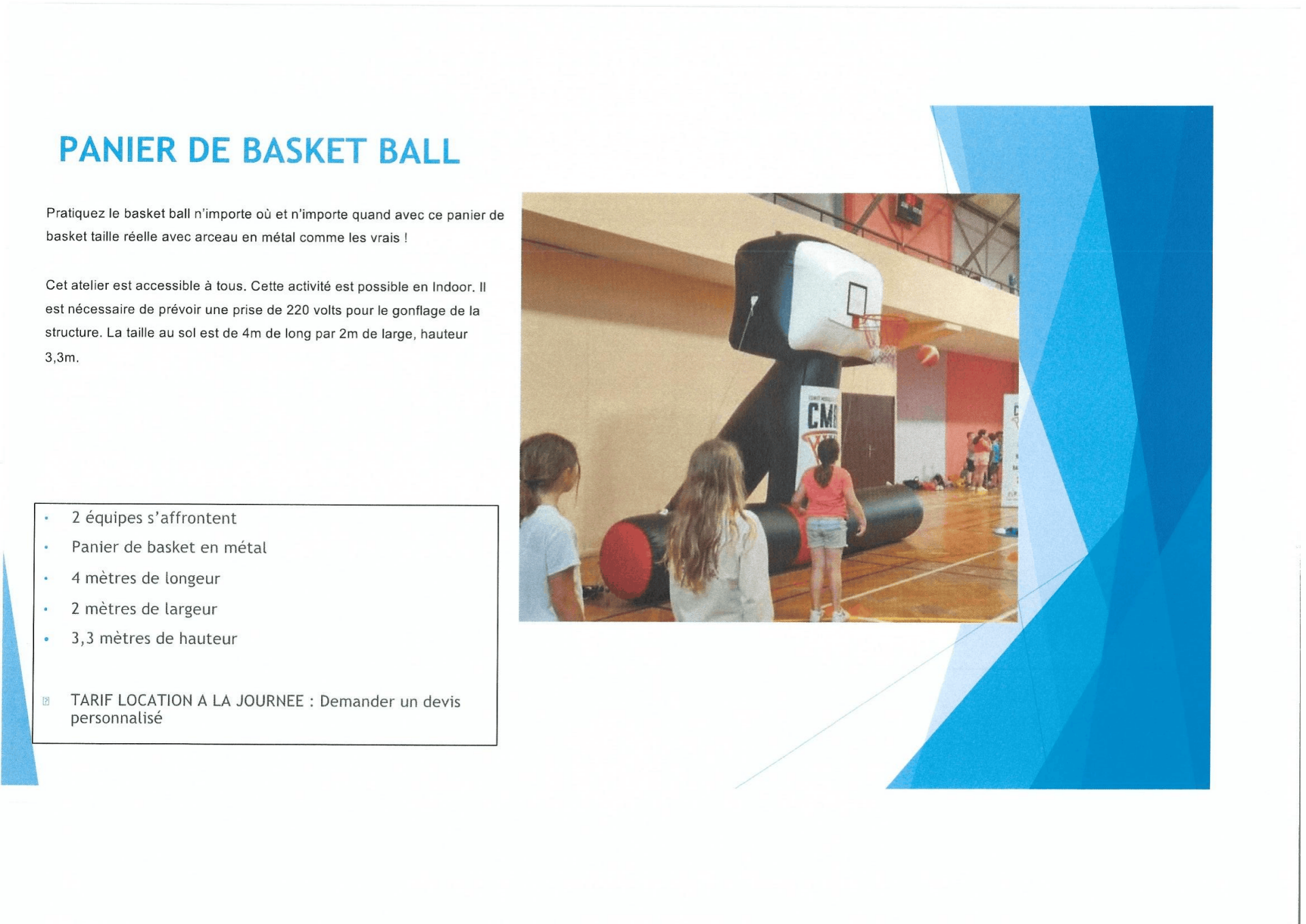 Panier de basket ball