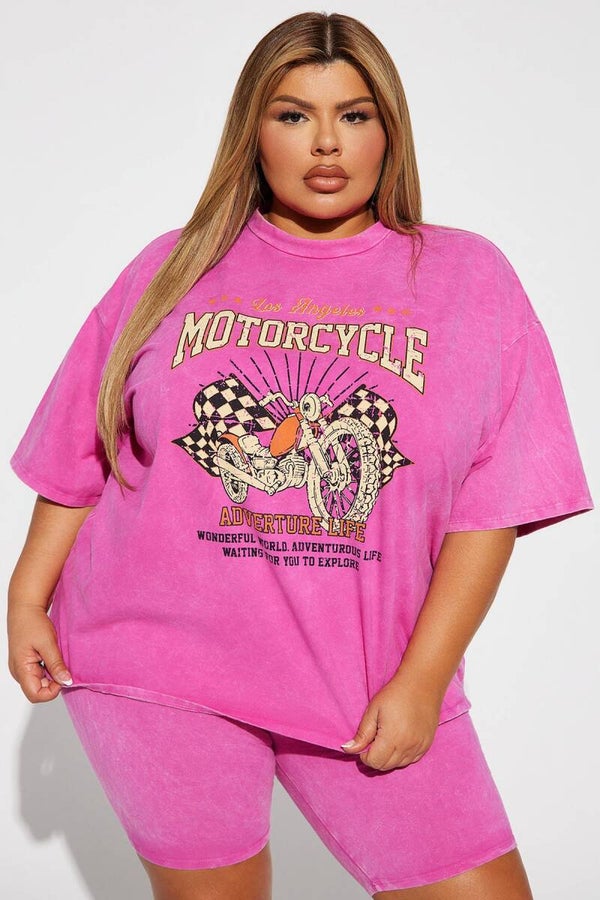 Women’s Plus Size Motorcycle Adventure 2-Piece Lounge Set
