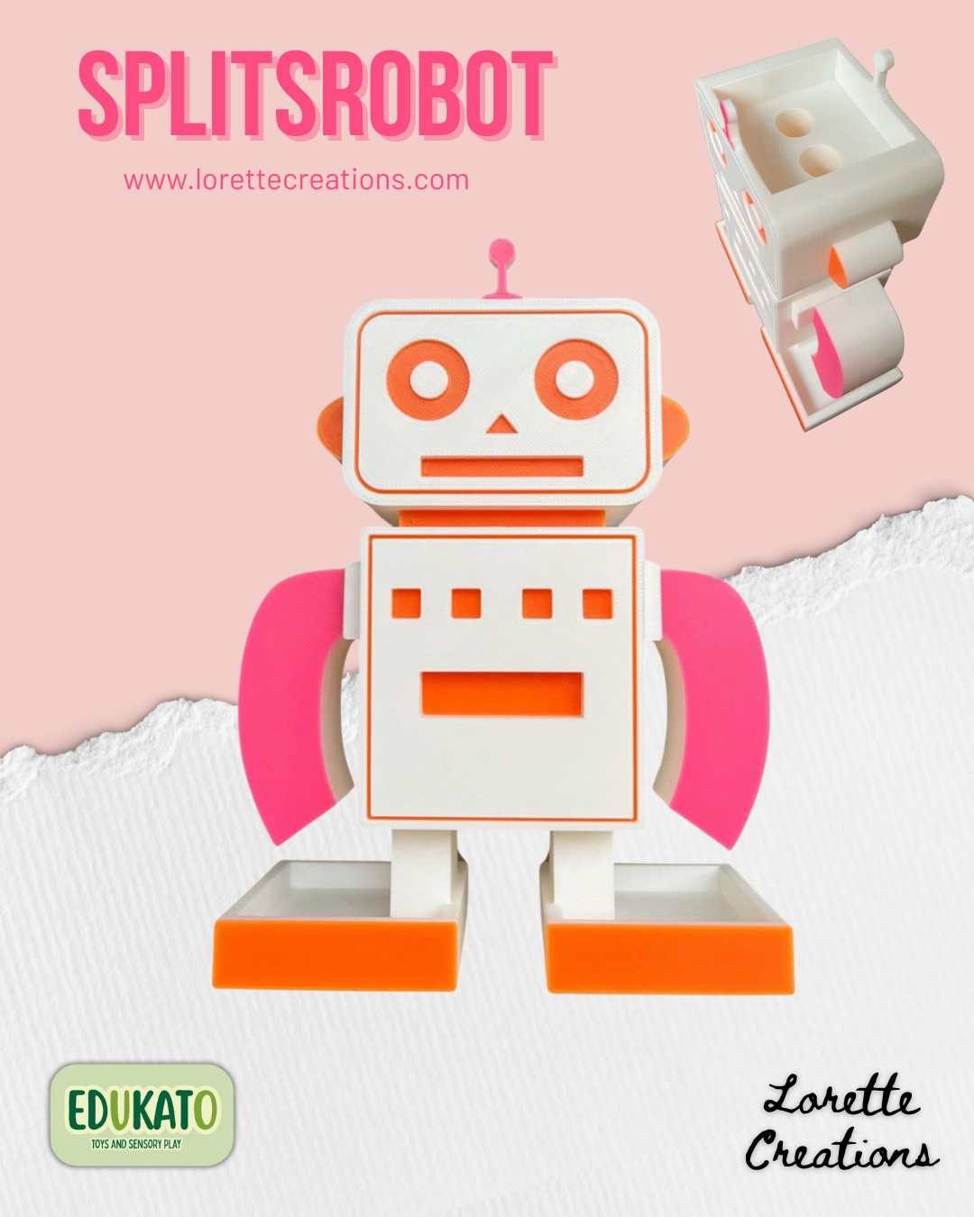 Splitsrobot - roos/oranje