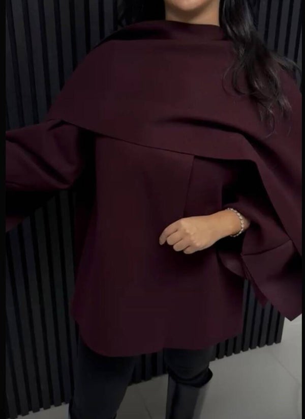 Poncho Bordeaux