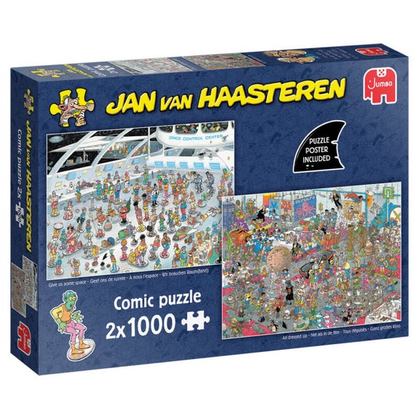 Jan van Haasteren 2 in 1 Geef Ons De Ruimte & Net Als In De Film 2 x 1000 Stukjes