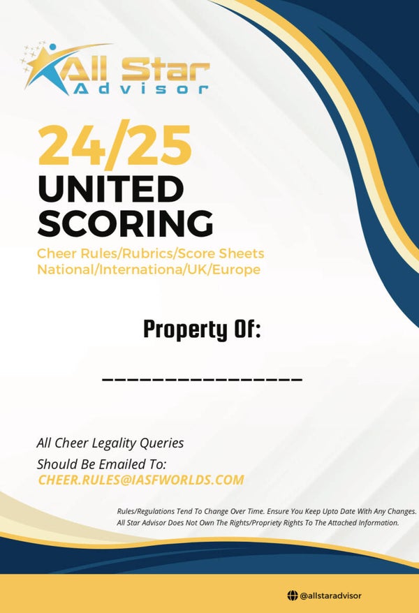 Universal Scoring System - Price includes postage €9