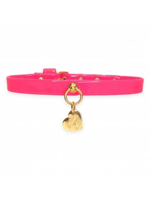 PLAIN COLLAR FLUO FUXIA ECOPAINT/GOLD