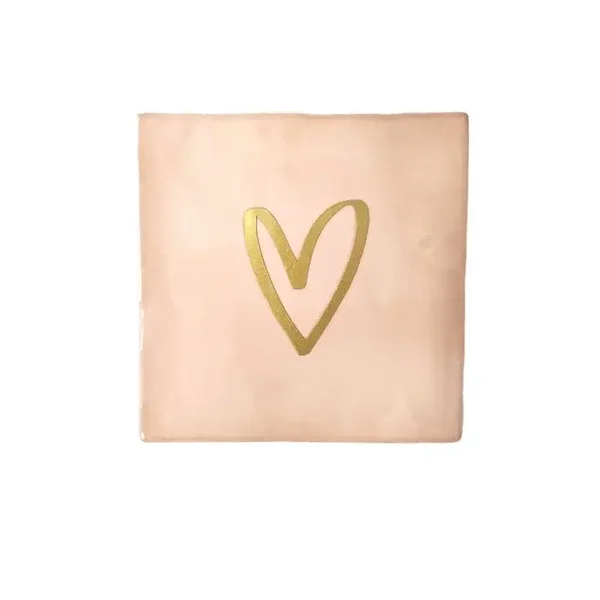 Tegeltje - Hartje - blush pink