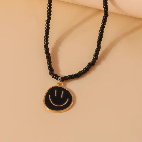 Ketting Smiley - Zwart