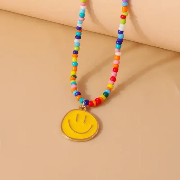 Ketting Smiley - Geel