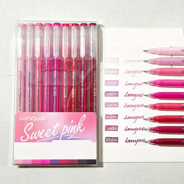 Sweet Pink Gelpennen Set – 9 stuks