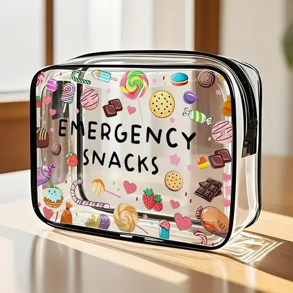 Transparante Opbergtas - Emergency Snacks