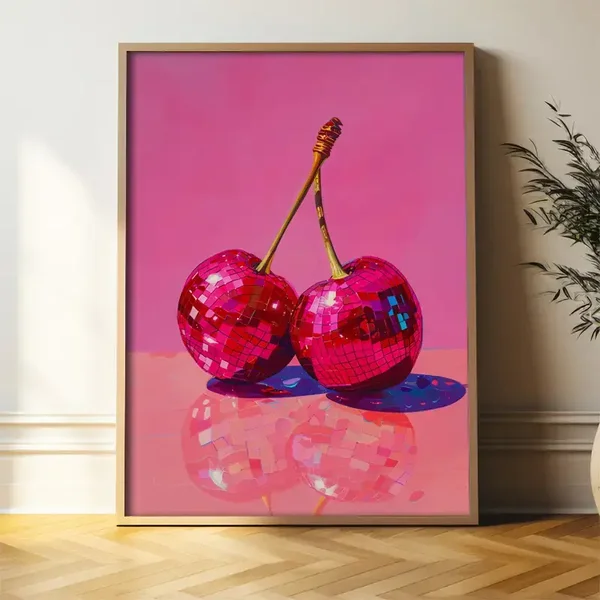 Canvas Poster - Cherry Disco Ball