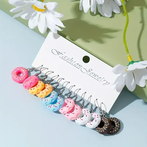 Oorbellen set - Donuts (6 paar)