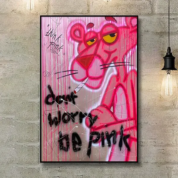 Canvas Poster - Don't worry be pink