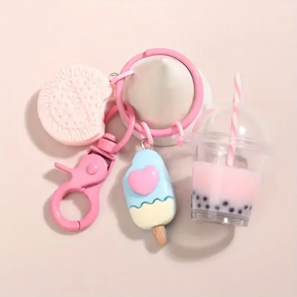 Bag Charm / Sleutelhanger Bubble Tea Cookie