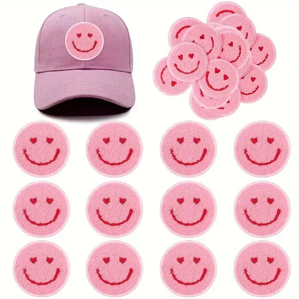 Patches - Roze Smiley Face (per stuk)