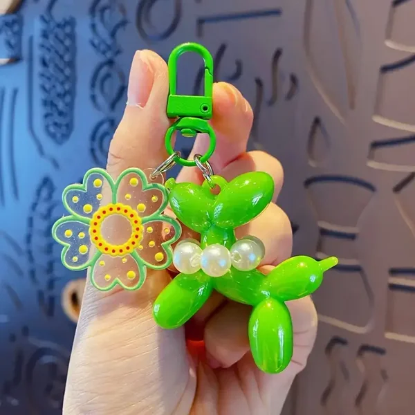 Bag Charm / Sleutelhanger Ballonhond - groen