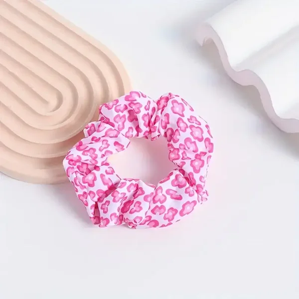 Scrunchie - Wit & Roze