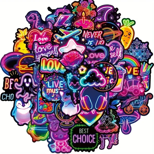 Stickers Neon  (set van 50)