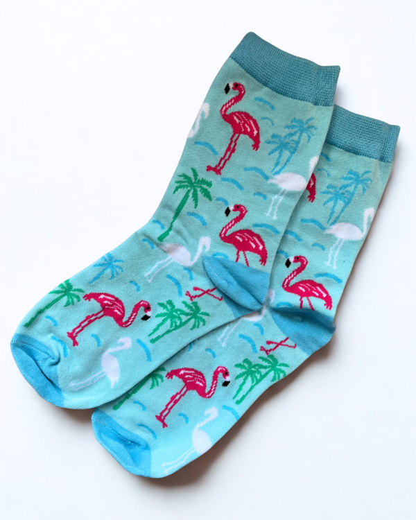 Sokken Flamingo - Blauw