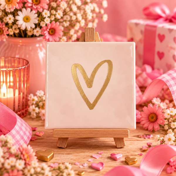 Tegeltje Golden Heart