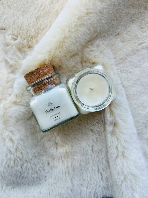 Bougie | Violette et rose