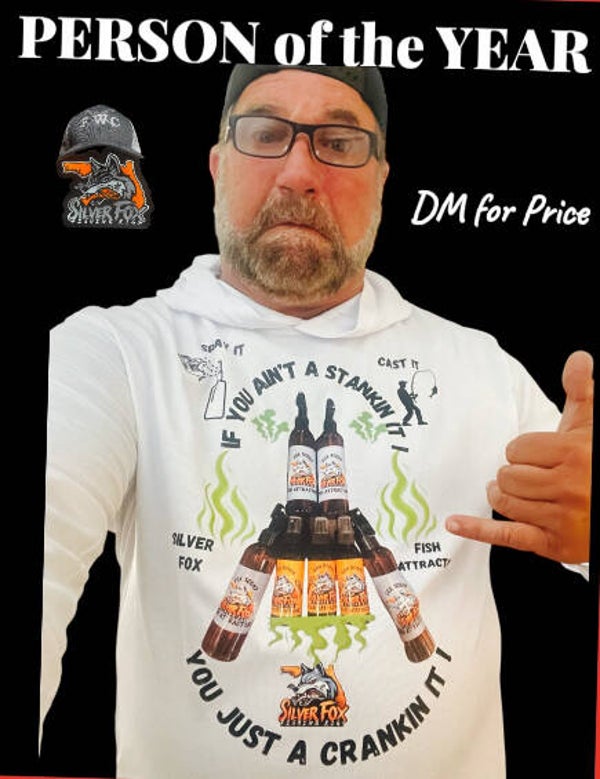 Silver Fox Fish Stank hoodie, w/ Sun Protection