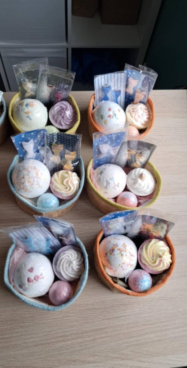 Coffret panier toile de jute moyen