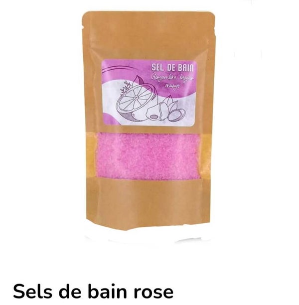 Sel de bain tendresse rose