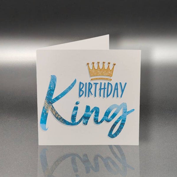 Geburtstagskarte "Birthday King" – Majestätisch Feiern