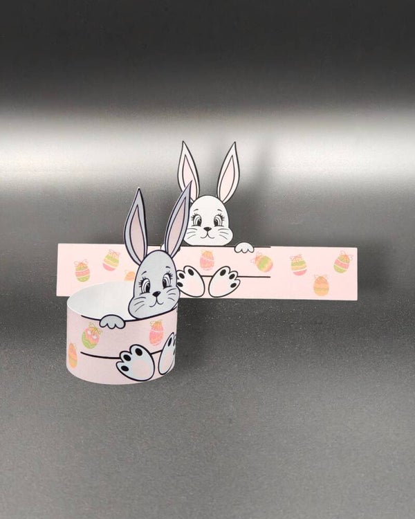 Ostern - Hoppelige Serviettenringe – Osterhase im Tischdienst