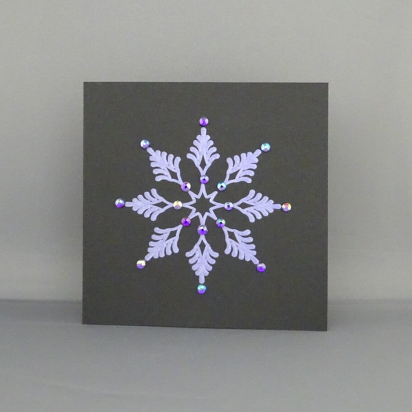Weihnachtskarte - Lila Stern