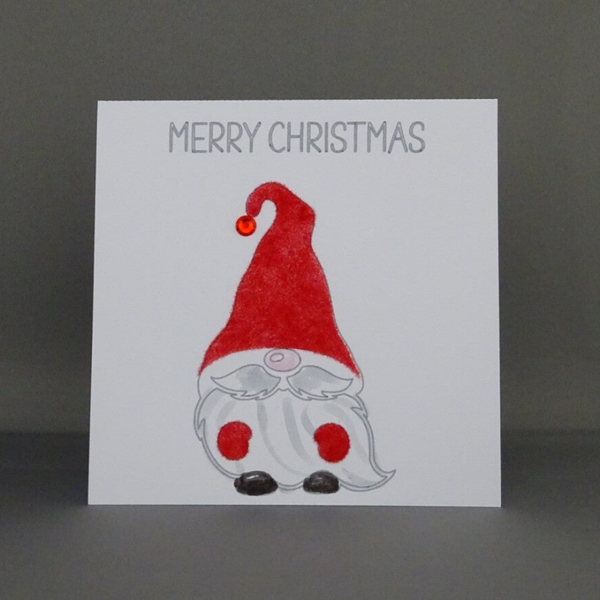 Weihnachtskarte - Weihnachtsmann mit roter Mütze