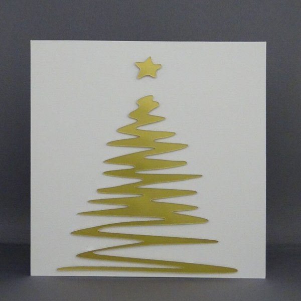 Weihnachtskarte - goldener Weihnachtsbaum