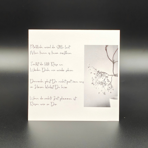 Beileidskarte - Wenn die Stille laut wird