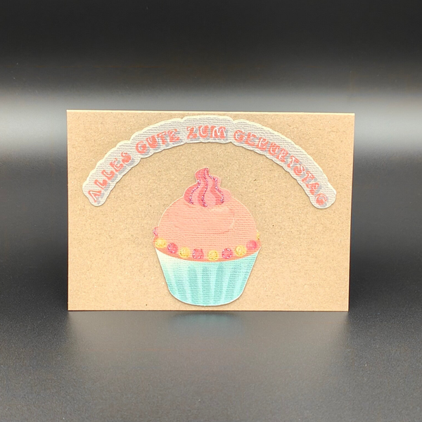 nicht geladen - Geburtstagskarte - Alle Gute zum Geburtstag Cupcake