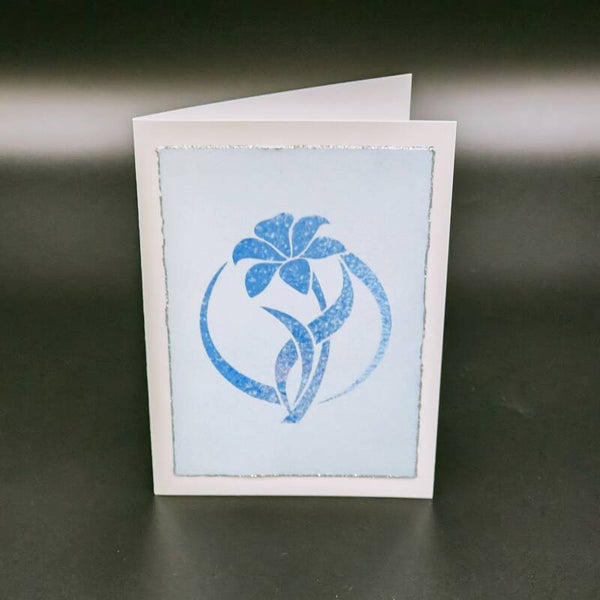 Diverse Karten - Blume blau