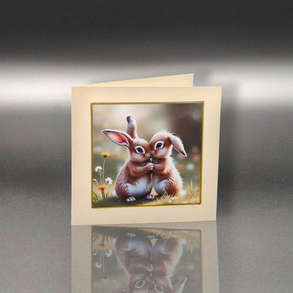 Osterkarte - Frohe Ostern, ihr Schnuffelhasen