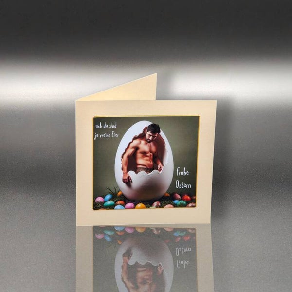 Osterkarte - Ei, ei, ei – Ostergruss mit Sixpack